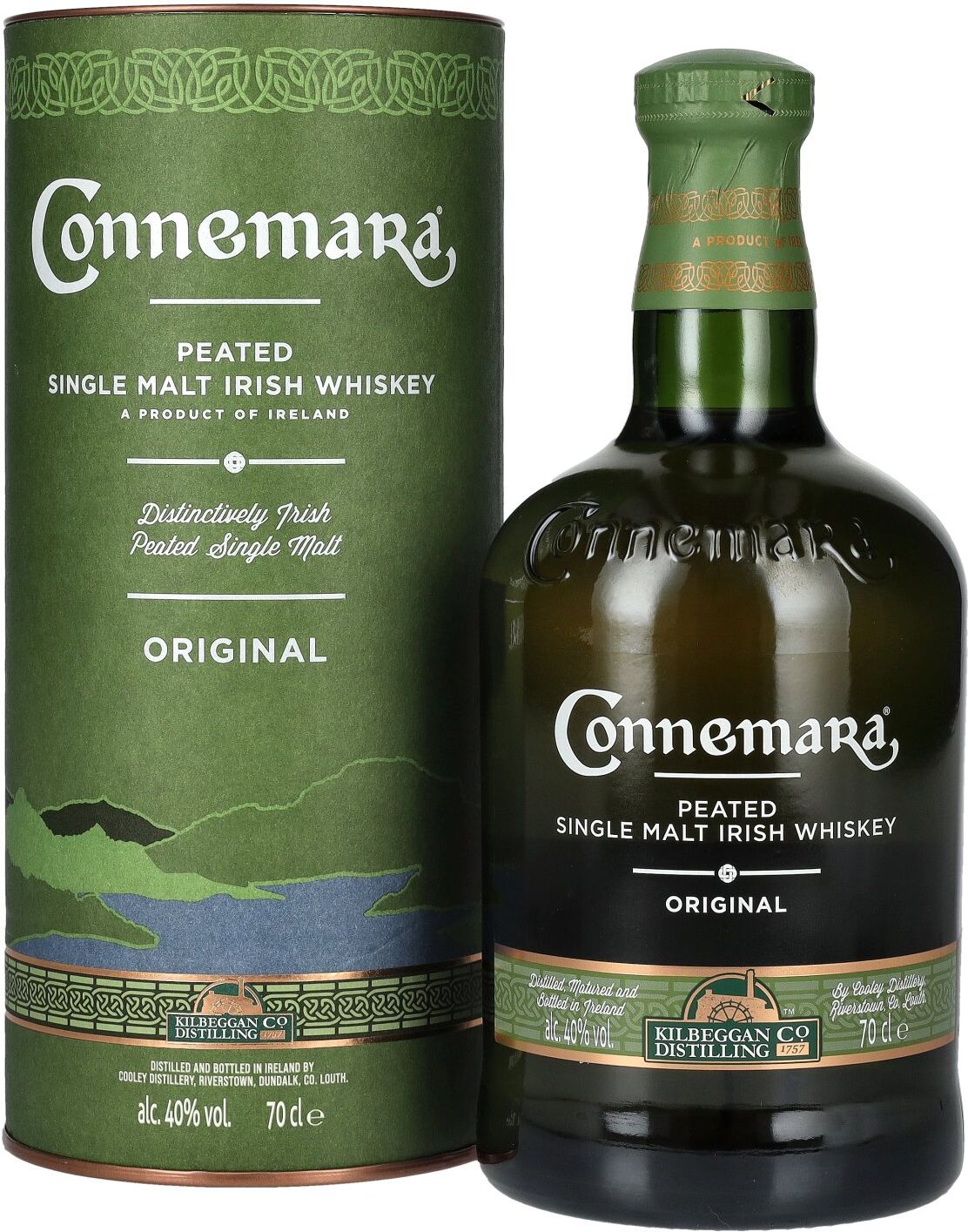 Connemara Whiskey Connemara ORIGINAL Peated Single Malt Irish Whiskey 40% Vol. 0,7l in Geschenkbox