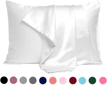 Inspire Picks 2 Piece Satin Silk Pillowcase Set Super Soft Hair And Beauty Pillow Cases Standard Size purple 20 36 In