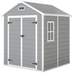 GARTENHAUS Kunststoff Aluminium Grau
