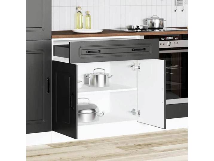Bon plan  Meuble Bas Cuisine/ Armoire de cuisine - JILI HOT - Kalmar noir - Bois d'ingénierie Thome2685087