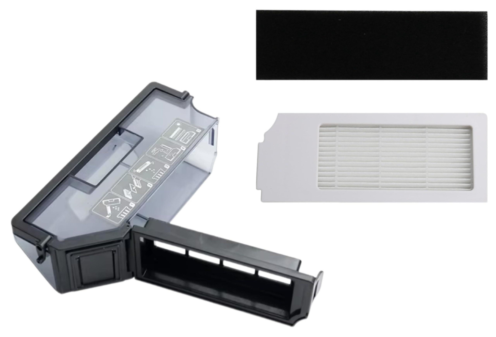 Dripio Stofreservoir met filter voor Ecovacs Deebot X1 OMNI T10 Turbo, 2 stuks
