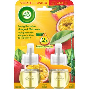 Airwick Raumduft Duftstecker, Duftölflakon, 2x 19 ml, Nachfüller, Duo, Vorteilspack, Mango & Maracuja