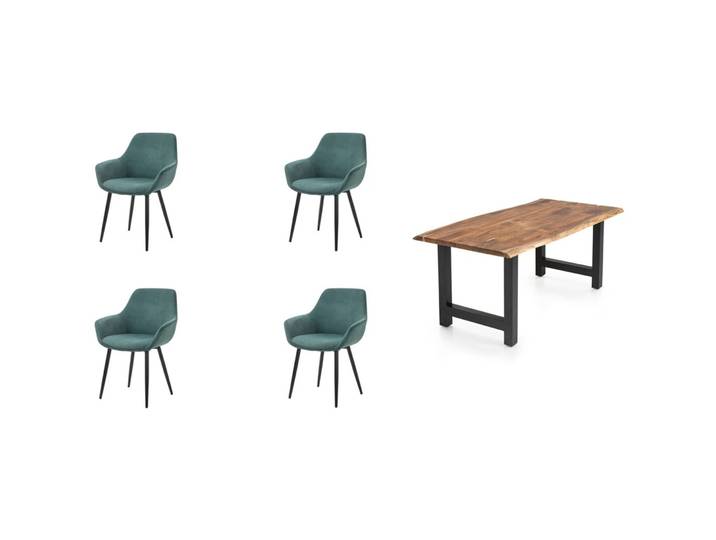 Essgruppe Eats natur Akazie/Cordstoff B 160 T 85 cm 4