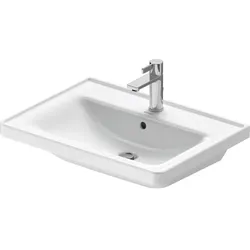 Duravit D-Neo Möbel-Waschtisch 2367650000 65 x 48 cm, mit Hahnloch, weiß, mit Überlauf, Hahnlochbank