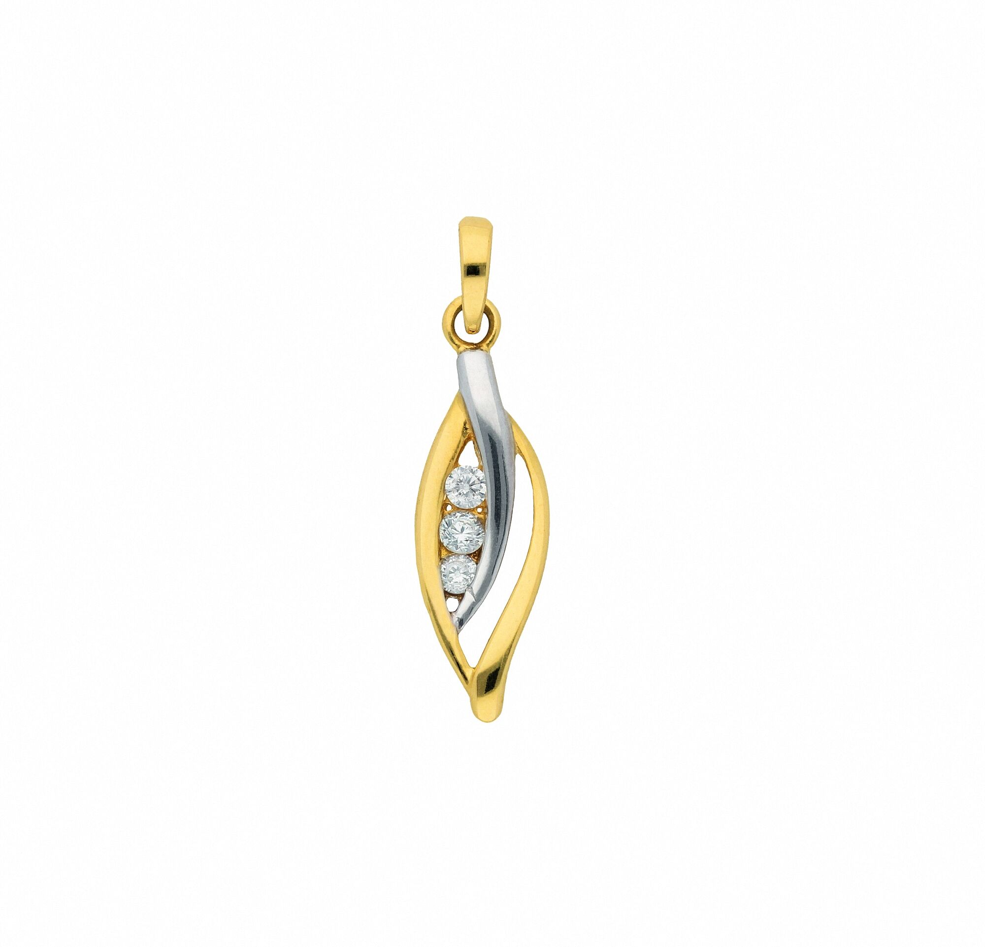 Kettenanhänger ADELIA´S "333 Gold Anhänger mit Zirkonia", gold, Schmuckanhänger, Damen, mit Zirkonia, Gold, Kettenanhänger, mit Zirkonia Goldschmuck für Damen