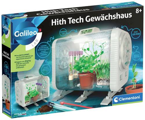Clementoni 59406 Galileo High Tech Gewächshaus Experimentier-Box ab 8 Jahre