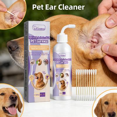 Happy Pet Pantry Dog & Cat Ear Cleaner Drops Pet Ear Wax & Odor Removal, Itch Relief Solution Dog & Cat Ear Cleaner Drops Pet Ear Wax & Odor Removal, Itch Relief Solution