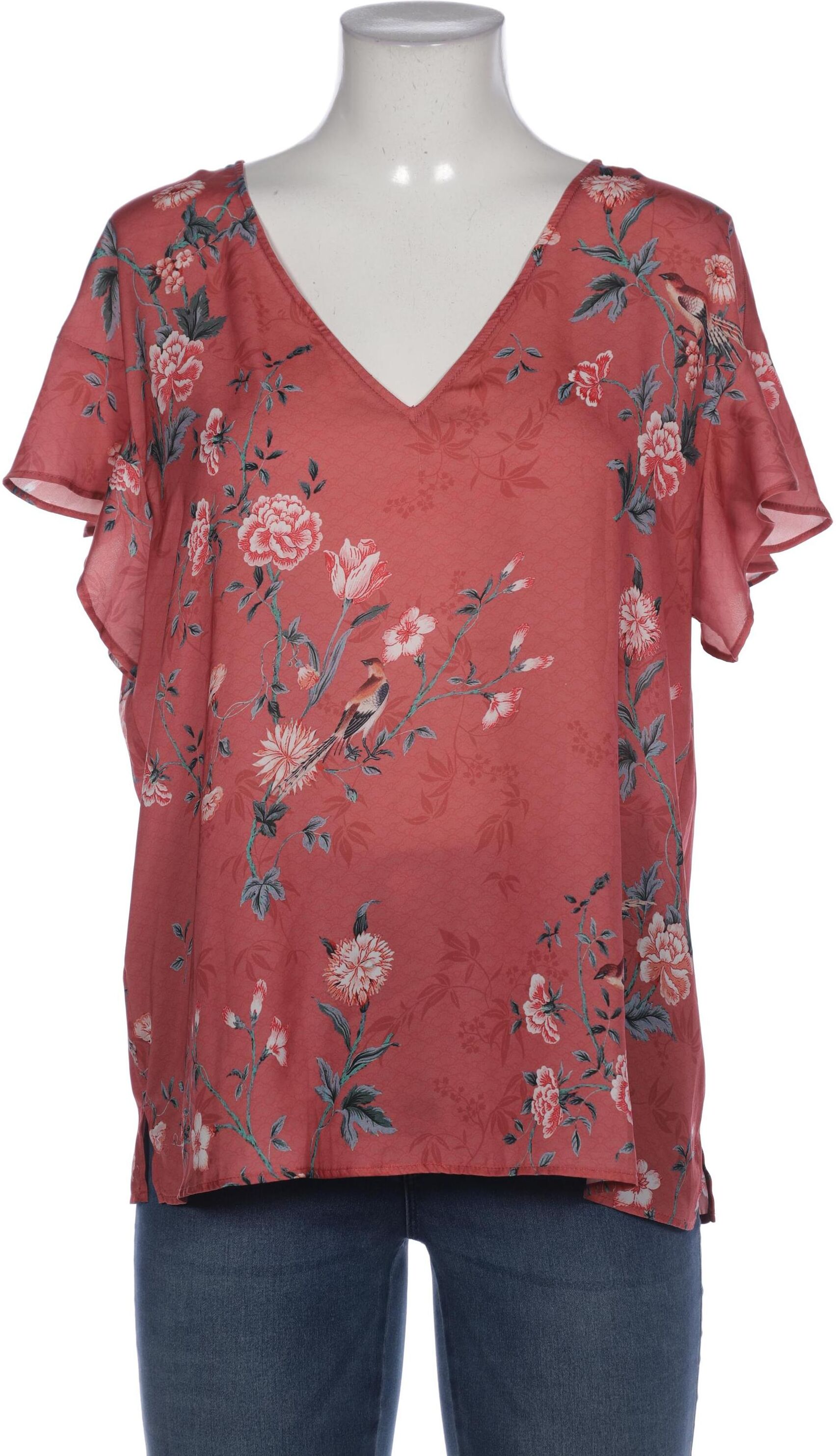 violeta by Mango Damen Bluse, Rot, Gr. M, Synthetik - Second Hand