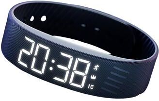 Quick Pick Pro VibeTrack Silent Alarm Fitness Watch With Pedometer For Students & Active Lifestyles black