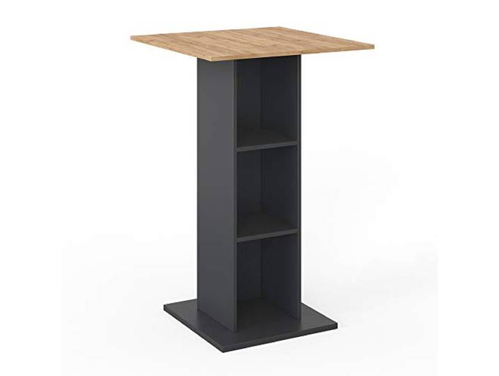 Vicco Bartisch Rodeo, Anthrazit, 70 x 70 cm als Stehtisch nutzbar, platzsparend für kleine Bereiche