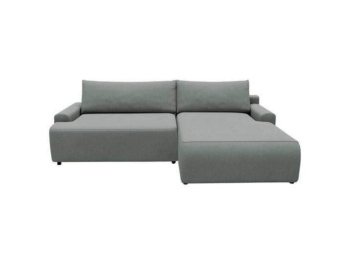 Eckschlafsofa, Grau, 253x167 cm, Textil, 4-Sitzer & Bettkasten, Modern