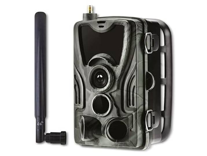 Denver WCL-8040 Wildkamera mit Handyübertragung App – 30 MP Wildtierkamera mit Nachtsicht Bewegungsmelder – Überwachungskamera mit Aufzeichnung – IP65 wasserdicht – 4G LTE Wildkamera WLAN & SIM-fähig