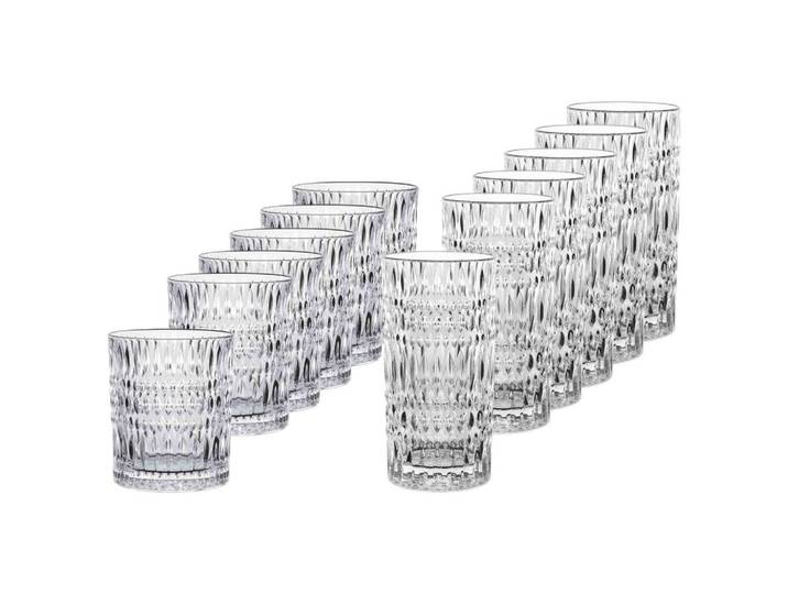 LONGDRINK & BECHER SET Ethno transparent 12-tlg.