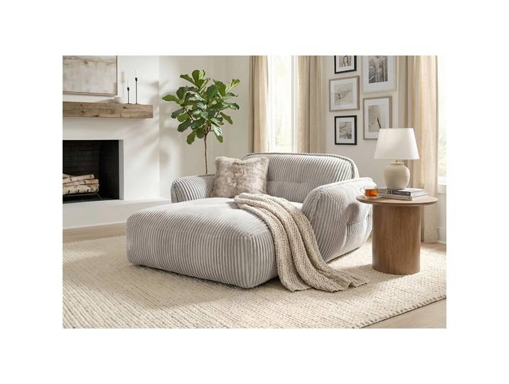 Trendmanufaktur Xxl-Sessel BE Fluffy, Silberfarben, Kunststoff, 182x87x184 cm, Made in EU, gepolsterte Armlehnen, Wohnzimmer, Sessel, XXL-Sessel