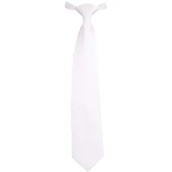 Premiere Herren Krawatte Tie Hamilton mit Zip weiß