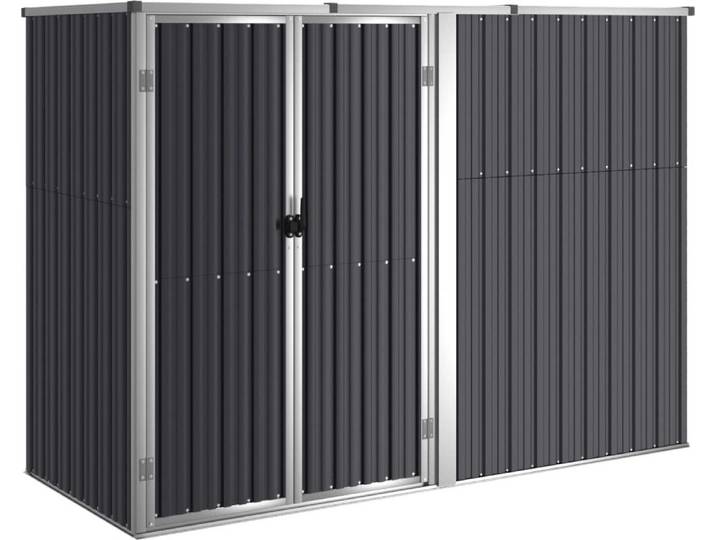 vidaXL Abri de jardin anthracite 225x89x161 cm Acier galvanisé