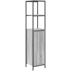 vidaXL Badschrank mit Regalen Grau Sonoma 36x35x165 cm