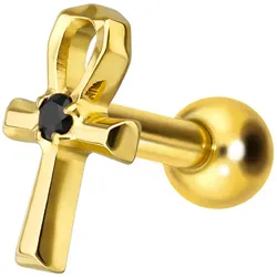 Titan Ohrpiercing mit Innengewinde ANKH