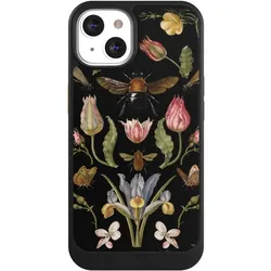 Nivocase Hülle für Apple iPhone 13 Handyhülle NIVOcore Case Schwarz Biene Blumenkranz Blüte (Apple iPhone 13), Smartphone Hülle, Schwarz