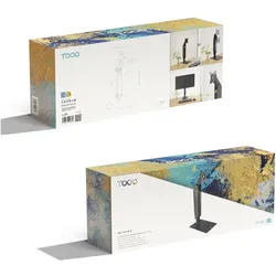 Tooq Technology Bildschirm-Träger für den Tisch DB1741TN-B 17" 32" (32", 8 kg), Monitor Halterung, Schwarz