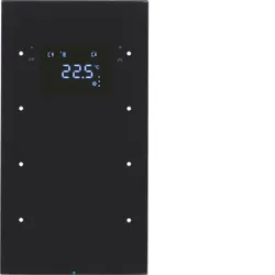 Berker 75643055 Touchsensor 3fach mit Temperaturregler R.3 Glas, schwarz