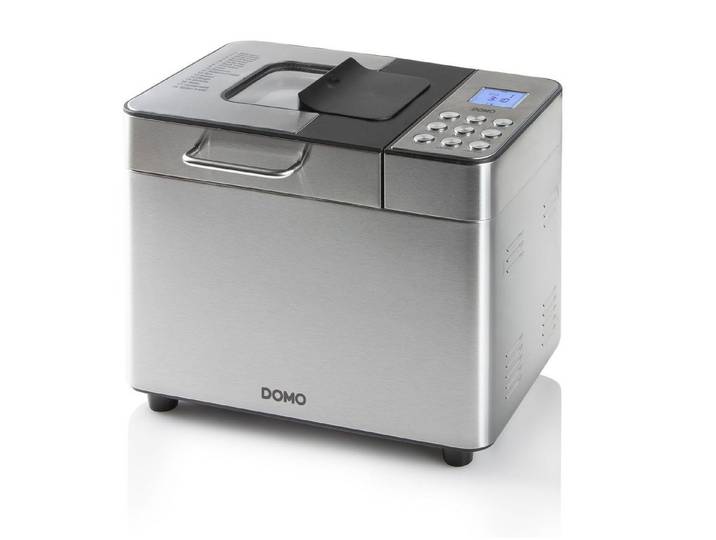 Domo Brotbackautomat, 18 Programme, 500 W, Backmaschine für zahlreiche Brot-Sorten, Pizzateig, glutenfreies Brot
