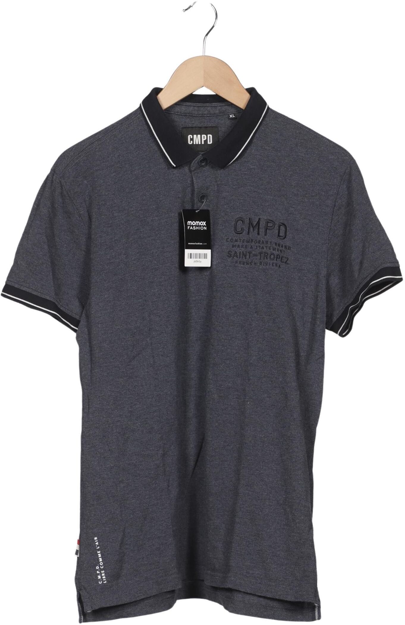 Camp David Herren Poloshirt, Marineblau, Gr. XL, Baumwolle - Second Hand