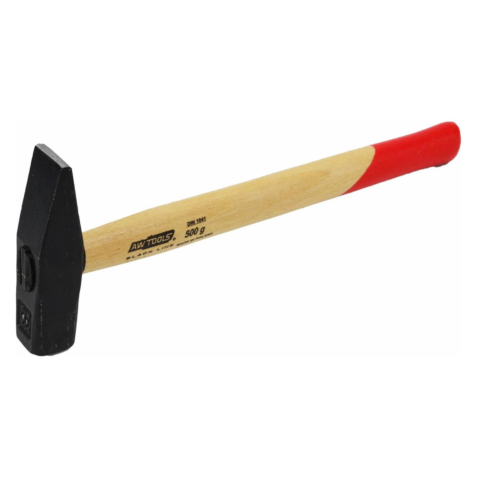 Awtools Młotek ślusarski 0,5 kg Trzonek Drewniany Black Line (500 g) (AW32035BL)