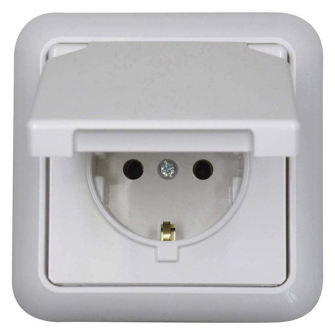 N&L Elektrotechnik N & L 101803 Unterputz-Steckdose IP44 Ultra-Weiss (101803)