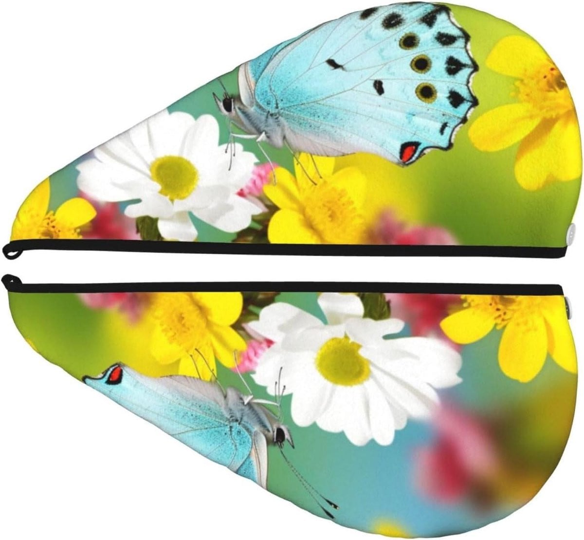 Zwarte Haar Handdoek Wrap - Super Absorberende Tulband voor Sneldrogend Haar - 64 x 26 cm