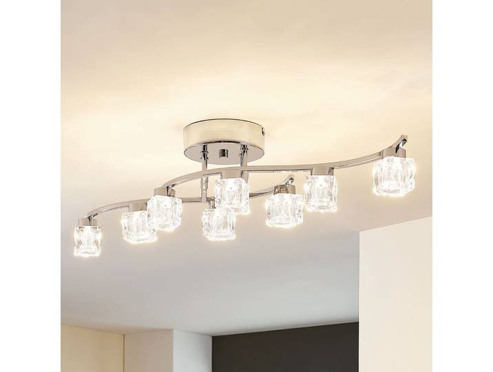 Yaro LED Plafonnier Clear/Chrome - Lindby - Salon / séjour - Moderne - Métal - Multi-ampoules