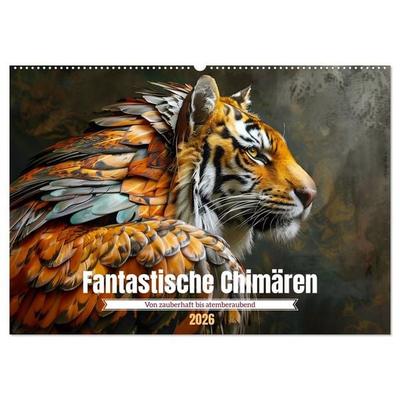 Fantastische Chimären - von zauberhaft bis atemberaubend (Wandkalender 2026 DIN A2 quer), CALVENDO Monatskalender