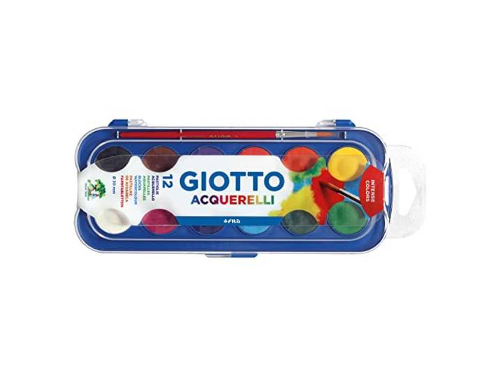 Giotto Pak van 12 aquarellen ø, veelkleurig, 30 milliliter