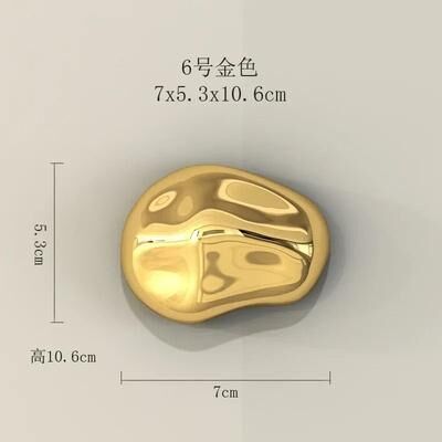 Uplift Picks Modern Abstract Stone Wall Hanging Decor Minimalist Pendant Ornament gold 7 Cm