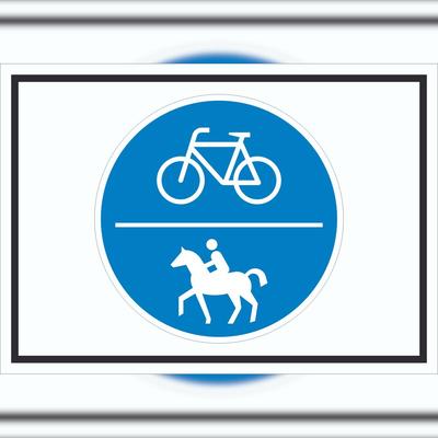 HB-Druck Schild Rad- und Reitweg Symbol A0 (841x1189mm)