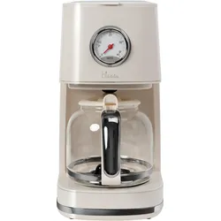 BIKITCHEN nostalgia 150 cremeweiß Kaffeeautomat, Glaskanne, 900W, 12 Tassen, cremeweiß