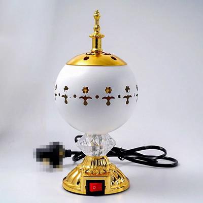 Uplift Picks Plug In Electric Bakhoor Burner Metal Arabian Home Aroma Incense Censer white