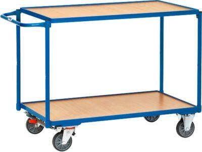 fetra® leichter Tischwagen, 2 Böden ,1000 x 700 mm