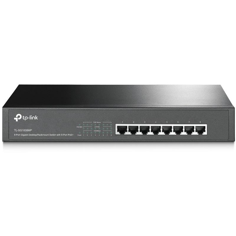 TP-Link - 8-Port Gigabit Switch with 8-Port PoE+"