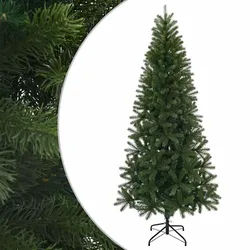 vidaXL Künstlicher Weihnachtsbaum Grün 180 cm PVC, PE und Stahl