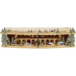 HTI-Living, Weihnachtsbeleuchtung, LED Schwibbogenbank mit Eisenbahn
