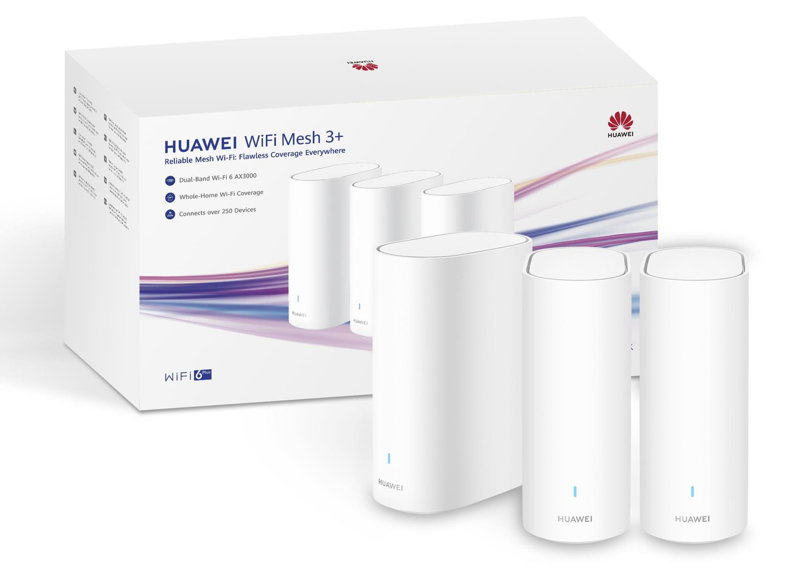 HUAWEI WiFi Mesh 3 Router Set, Wi-Fi 6, AX3000, 3000 Mb/s, 3 stuks