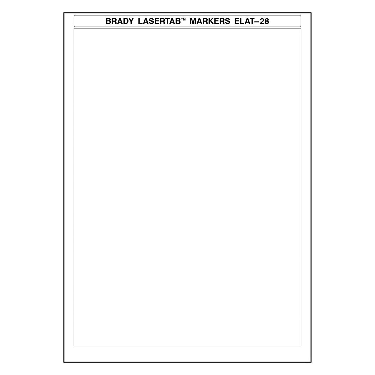 Brady LaserTab Polyesteretiketten, A4-Bögen (029862)