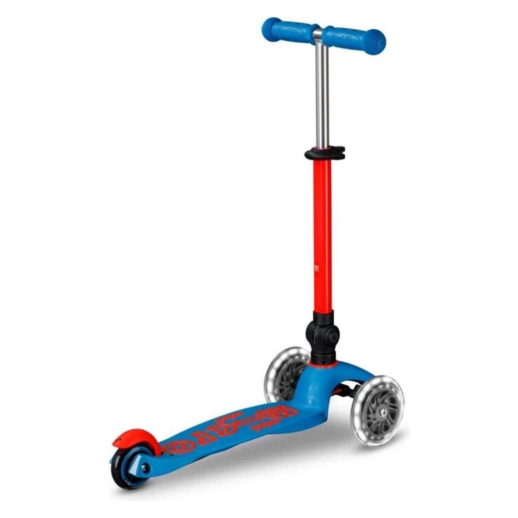 Micro Scooter Mini Deluxe Foldable Neon LED Flashing Red (MMD245)