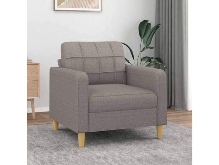 HEFZGDB Sofasessel Taupe 60 cm Stoff Moderner Wohnzimmer Sessel mit Strapazierfähigem Bezug Robustem Metallgestell und Dicker Polsterung Bequem für Entspannung Lesen Fernsehen