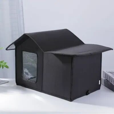 Multisell Products Hub Waterproof Cat Dog Pet Bed, Removable And Washable Design, Universal Convenient Storage Dog House black