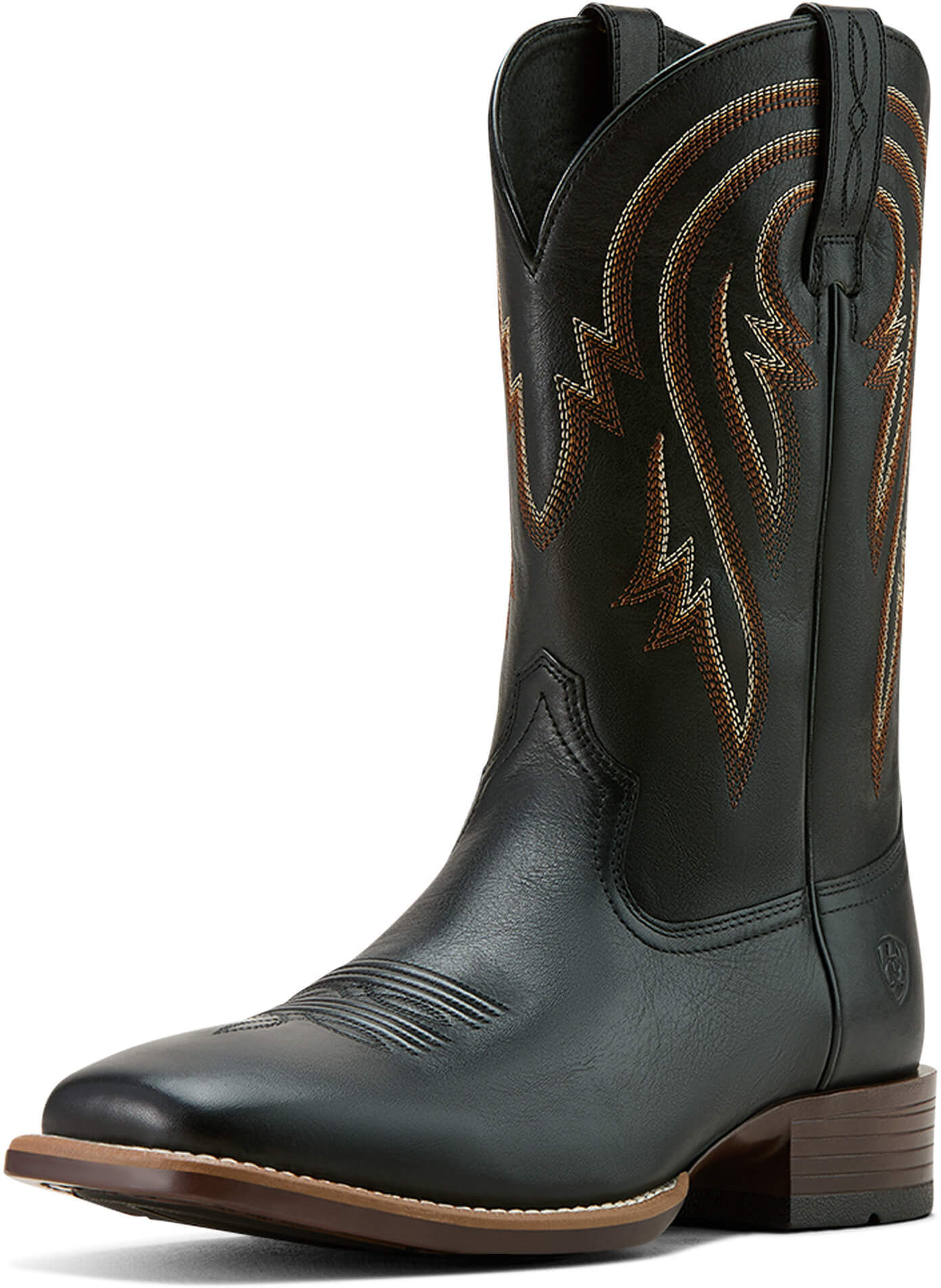 Men's Plano Cowboy Boots in Supple Black Leather, Size: 12 EE / Wide by Ariat