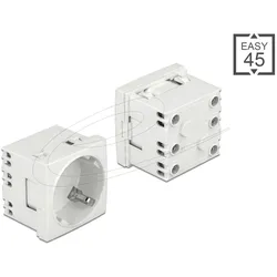 DELOCK Easy 45 Schutzkontakt-Steckdose Anordnung erw. 45x45