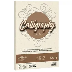 Favini, Kopierpapier, Canvas Calligraphy Inkjet Papier A4 (210x297 mm) 50 Blatt Elfenbein (A4, 50 Blätter, 100 g/m2)