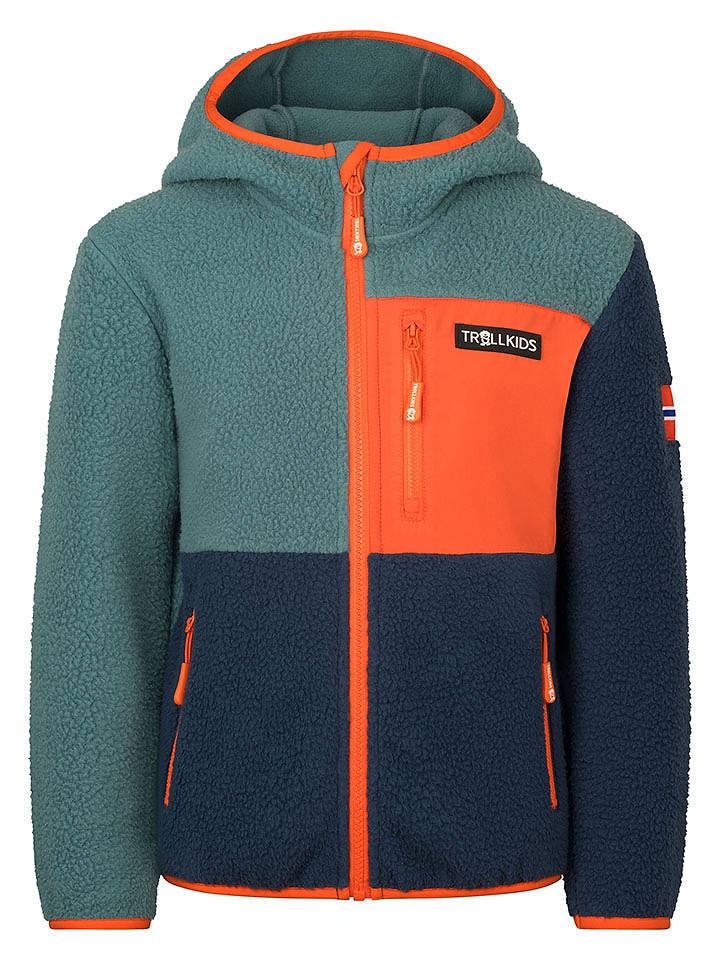 Trollkids Fleecejacke "Aurlandsfjord" in Türkis - 104